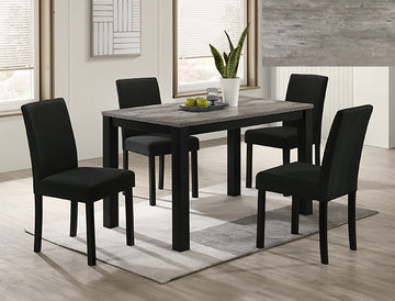 Resia 5 Piece Dining Set – Concrete