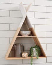 Cadelaria - White / Natural - Wall Shelf