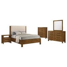 Adderley 5 Piece Queen Bedroom Set – Warm Brown / Cream