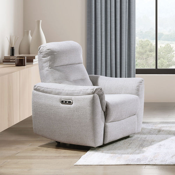 Eastre Power Motion Recliner With USB Port Beige Chenille