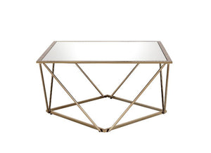 Fogya - Coffee Table - Mirrored & Champagne Gold Finish