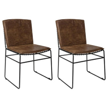 Abbott - Upholstered Side Chairs (Set of 2) - Antique Brown And Matte Black