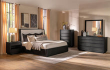 Leandro 5 Piece Queen Bedroom Set – Burnished Black
