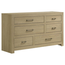 Hendricks 5 Piece Queen Bedroom Set – Light Oak / Cream