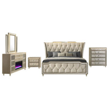 Lorient 5 Piece Queen Bedroom Set – Ivory / Camel (Model 222661Q-S5B)