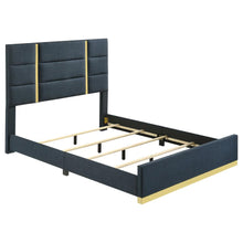 Ines 5 Piece Queen Bedroom Set – Navy / White High Gloss