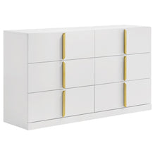 Ines 5 Piece Queen Bedroom Set – Navy / White High Gloss