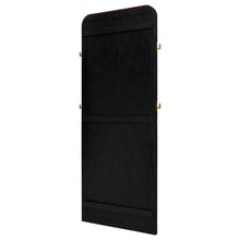 Arini Cane Weave Full Length Standing Floor Mirror – Black