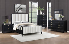 Brookmead 5 Piece Upholstered Queen Bedroom Set – Black