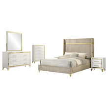 Lucia 5 Piece Queen Bedroom Set – Beige / White
