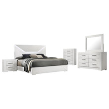 Ives 5 Piece Queen Bedroom Set – White High Gloss