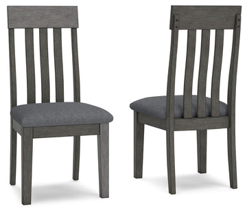 Hallanden - Dining UPH Side Chair (Set of 2) - Black / Gray