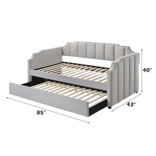 Peridot - Twin Daybed With Trundle - Dove Gray Velvet