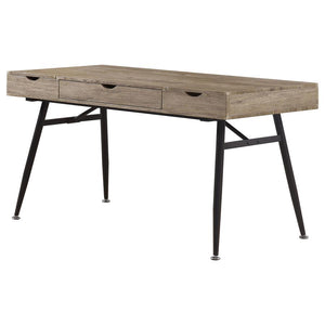 Rafael - 1-Drawer Desk With Storage - Rustic Driftwood