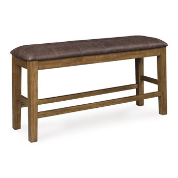 Urbinforte - Light Brown - Double Counter Height Upholstered Bench