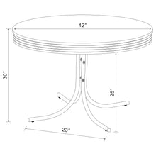 Retro 5 Piece Round Dining Table Set – White / Black