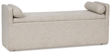 Galliden - Large Upholstered Dining Room Bench - Beige