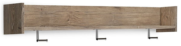 Oliah Wall Mounted Coat Rack w/Shelf Natural
