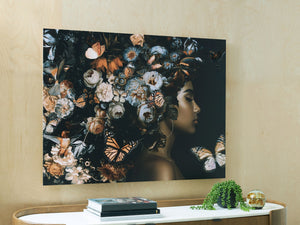Valfer - Orange / Black / White - Wall Art