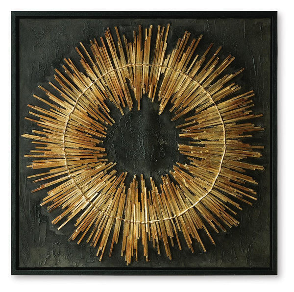 Buddins Wall Art Black / Gold Finish