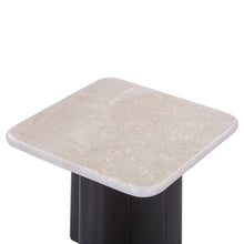 Jacory - End Table With Bottocino Marble Top - Beige / Espresso