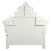 Vanaheim - Eastern King Bed - Beige Synthetic Leather & Antique White