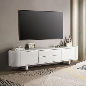 Keely - TV Stand - White High Gloss