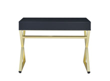 Coleen - Vanity Desk - Black & Brass Finish - 31"