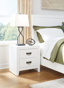 Binterglen - White - Two Drawer Night Stand