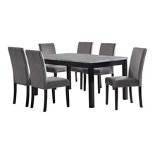 Celeste - 64" Dining Table With 6 Chairs - Gray