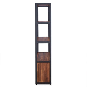 Sara - Bookshelf - Espresso PU, Walnut & Sandy Black