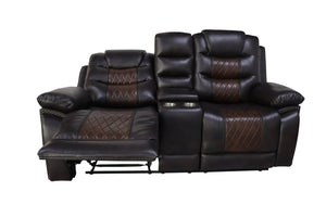 Nikko - Console Loveseat With Dual Recliners