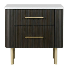 Clayten - Nightstand - Marble Top & Espreeso Finish