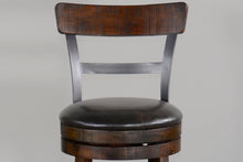 Homestead - Bar Bartool With Back & Swivel, Cushion Seat (Set of 2) - Tobacco Leaf