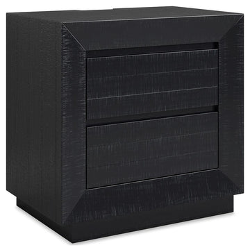 Londer - Two Drawer Night Stand - Black