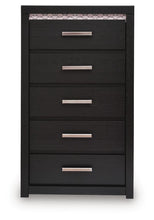 Shoralli - Five Drawer Chest - Black