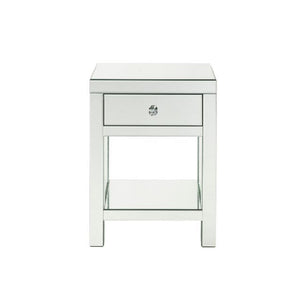 Nysa - Accent Table - Mirroed & Faux Cyrstals Inlay