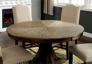 Julia - Round Dining Table - Light Oak / Beige