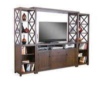 Homestead - Entertainment Wall (66,B,2Xp) - Tobacco Leaf