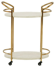 Tarica - Cream / Gold Finish - Bar Cart