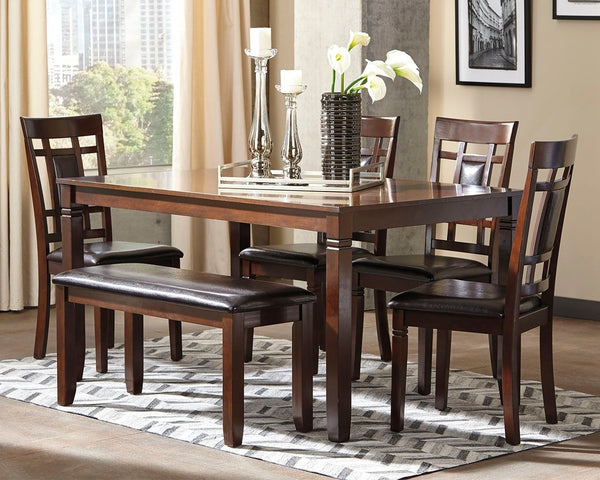 Bennox Dining Room Table Set (Set of 6) Brown