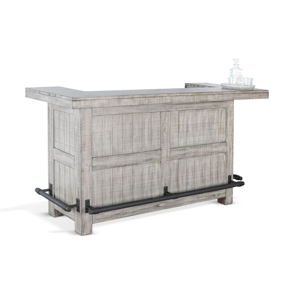 Alpine Traditional Wood Home Bar Gray