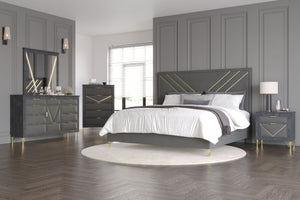 Symmetry - 2 Drawer Nightstand - Charcoal