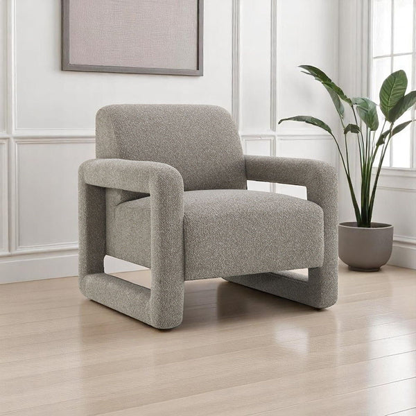 Glenda Accent Chair Gray Chenille