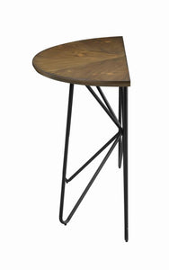 Brinnon - Semicircle Sofa Table - Dark Brown And Black