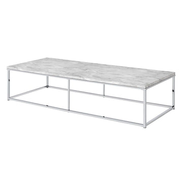 Voleta - Coffee Table - Engineered Stone Top & Chrome