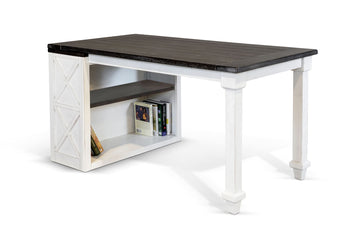 Carriage House - Desk Return - Cottage White / Europen Dark