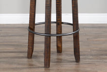 Homestead - Bar Bartool With Back & Swivel, Cushion Seat (Set of 2) - Tobacco Leaf