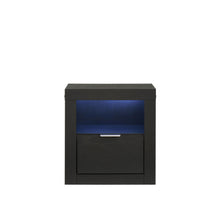 Asher - Nightstand With LED Light - Smoke