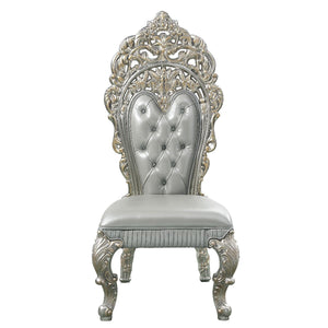 Sandoval - Side Chair (Set of 2) - Beige Synthetic Leather & Champagne